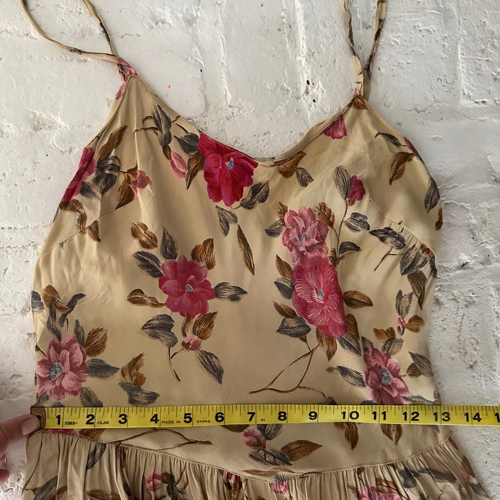 Vintage Dorothy Schoelen Designs Floral Midi Dress w/ Pockets Size 4 - Picture 6 of 12